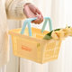 Japanese-Style Simple Tote Basket for Storing Clothes, Miscellaneous Items, and Snacks; Storage Basket for Outdoor Camping with Hidden Handle