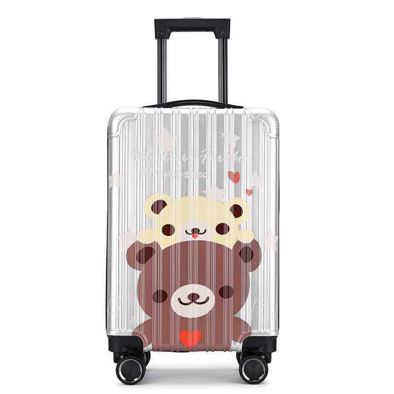 Summer durable cartoon trolley case universal wheel combination lock children's boarding case exquisite