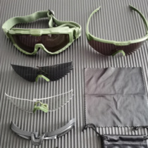 New special warfare shooting goggles cycling sunglasses helmet goggles green windproof sandproof UV belt box