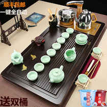 Tea set set home simple living room integrated kung fu large solid wood tea tray tea table full automatic set of tea ceremony