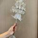 Cane-Shaped Bouquet with Leather Crystal, Same Style as Wedding Scepter, DIY Bouquet, Handmade Gift for Best Friend, Wedding Gift with a High-End Feel