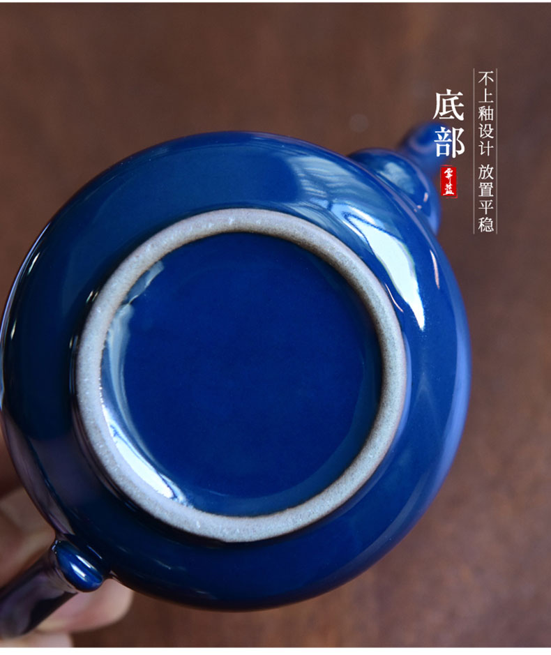 "Precious little ji blue modern ceramic teapot household pot of Japanese kung fu tea set of the filter the teapot tea by hand