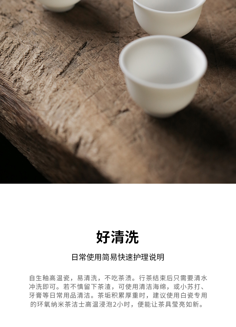 "Precious little dehua biscuit firing suet jade white porcelain cup tea sample tea cup perfectly playable cup bowl master single CPU