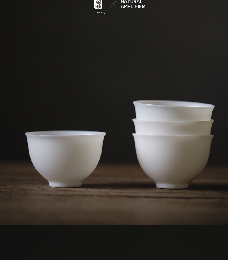 Become precious little dehua thin foetus biscuit firing suet jade white porcelain kung fu tea sample tea cup tea cups set by hand