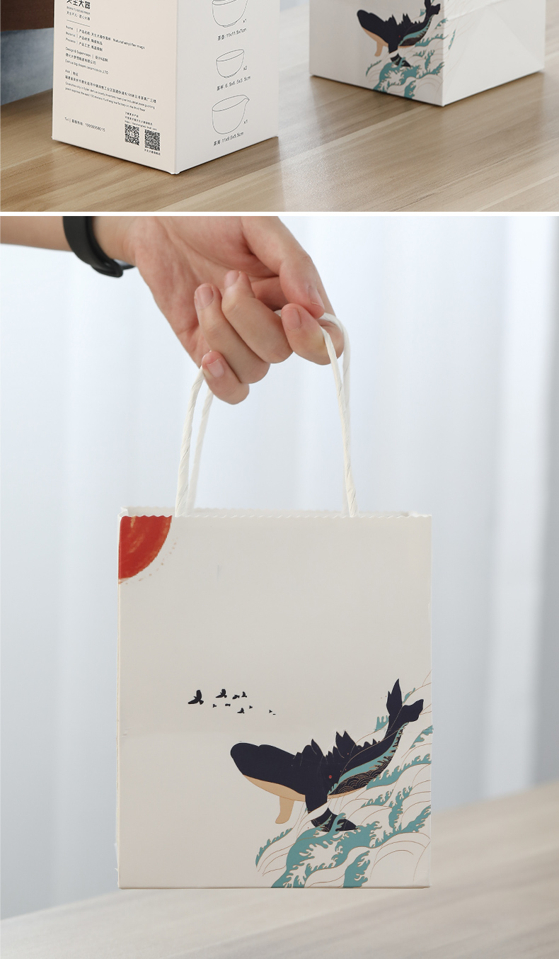 Become precious little creative Kun crack cup of modern travel kung fu tea set portable office a pot of tea ceramic package two cups