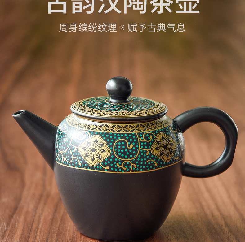 Become precious little to restore ancient ways ancient teapot teacup ceramic kung fu tea set suit household contracted teapot single pot