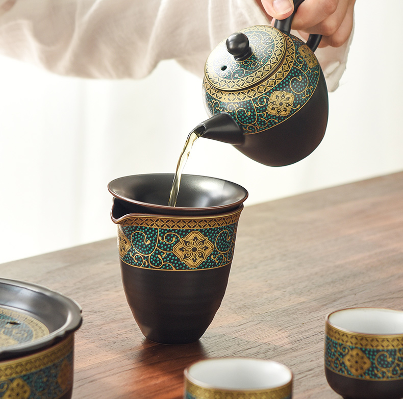 Become precious little to restore ancient ways ancient teapot teacup ceramic kung fu tea set suit household contracted teapot single pot