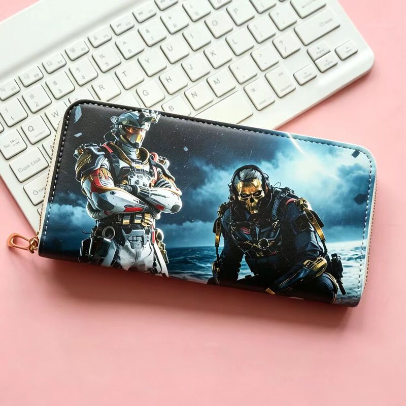 Delta Action Long Zipper Wallet Student Large Capacity Mobile Phone Bag Card Holder Men's Coin Purse Id Storage Bag