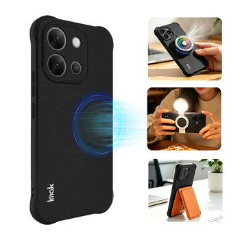 Imak is suitable for vivo x300e 5g four-corner airbag magnetic all-inclusive anti-fall soft case mobile phone business explosion-proof wear-resistant lens protection transparent frosted shell