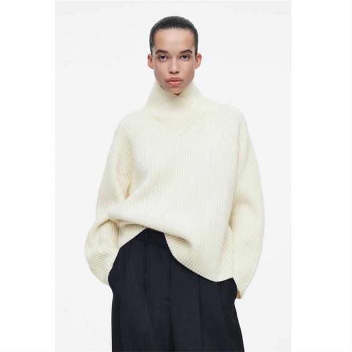 Original 2024 Winter Casual Style Wrap Collar Wool Knit Pullover White Sweater 1258536003 Original 2024 Winter Casual Style Wrap Collar Wool Knit Pullover White Sweater 1258536003