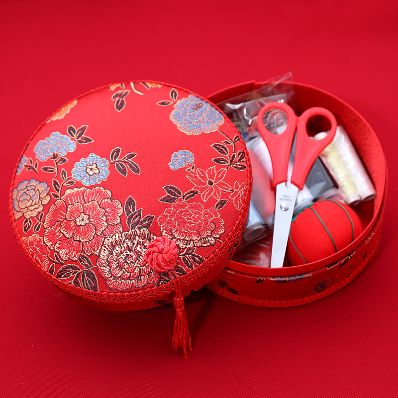 Wedding high-end sewing box bride dowry set wedding woman married sewing kit dowry wedding supplies household