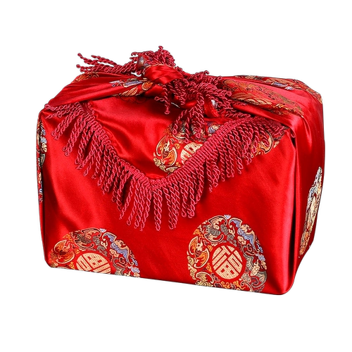 Брачная сумка кожаная одежда ткань невеста красная конверт горшок ткань