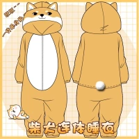 Shiba Inu Xiêm quần áo nhân dân tệ thứ hai xung quanh trò chơi anime nam và nữ Phật đồ ngủ áo khoác nhung mùa đông hoạt hình dễ thương - Carton / Hoạt hình liên quan hình sticker