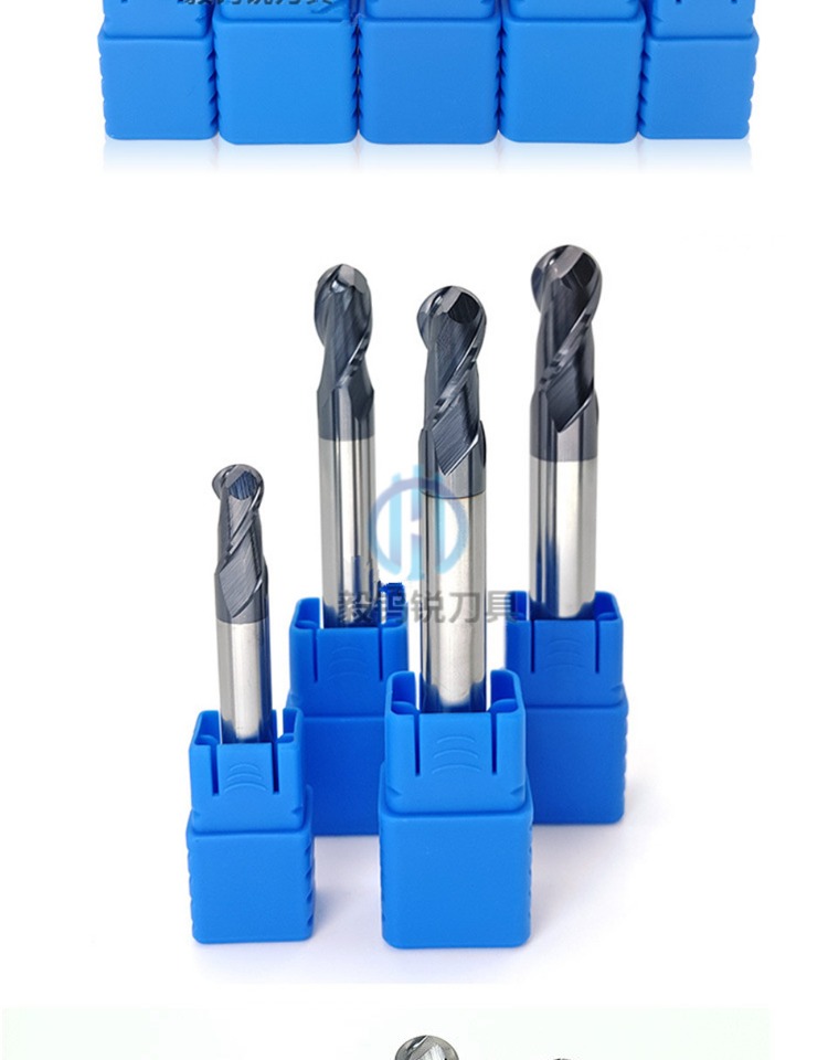 Dao phay thép kéo dài vonfram 50 độ bóng phay dao cắt hình cầu tròn đầu dao 2 lưỡi cắt đầu dao phay phay R4R5 R6 - Dụng cụ cắt lưỡi cưa máy cắt