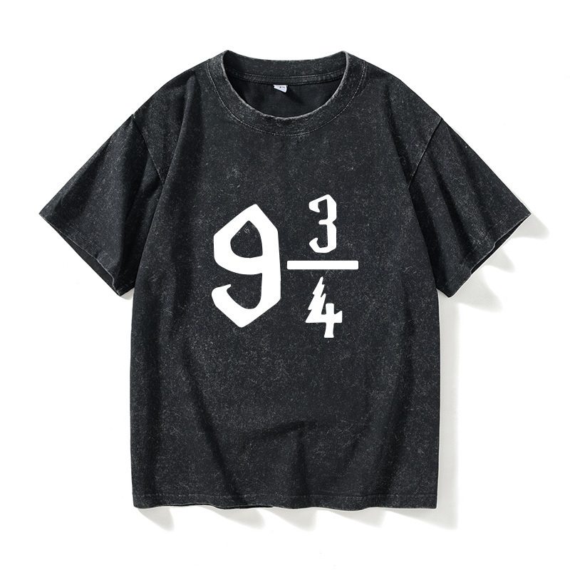 Harry Potter and the Deathly Hallows Platform 9 3/4 T-Shirt Short-Sleeved Original Clothing for Women and Men Round Neck Large Harry Potter and the Deathly Hallows Platform 9 3/4 T-Shirt Short-Sleeved Original Clothing for Women and Men Round Neck Large