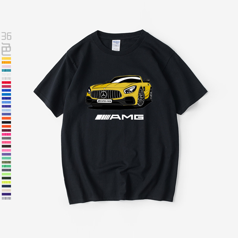 Mercedes-Benz Car Culture Modification Enthusiasts Amg A45 C63 T-Shirt Short-Sleeved Trendy Clothing for Men and Women, Round Neck, Large Size, Loose Fit Mercedes-Benz Car Culture Modification Enthusiasts Amg A45 C63 T-Shirt Short-Sleeved Trendy Clothing for Men and Women, Round Neck, Large Size, Loose Fit