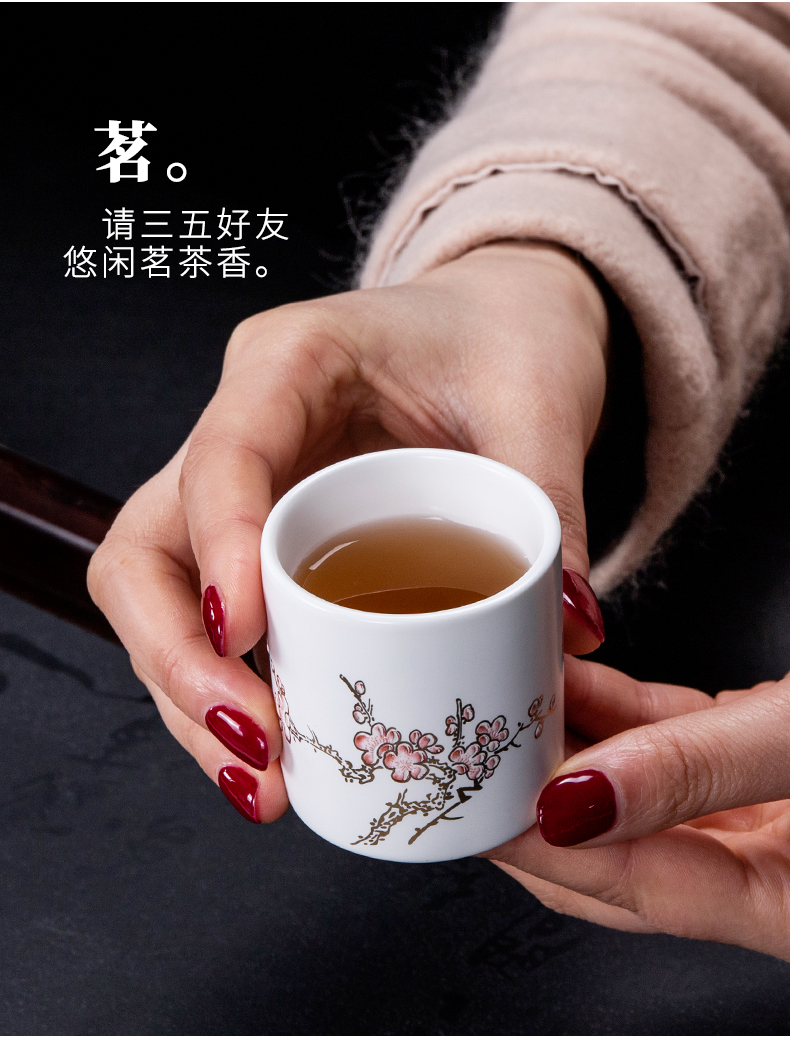 Inferior smooth white porcelain master sample tea cup of household ceramics kung fu tea set personal single cup tea accessories always hat to CPU