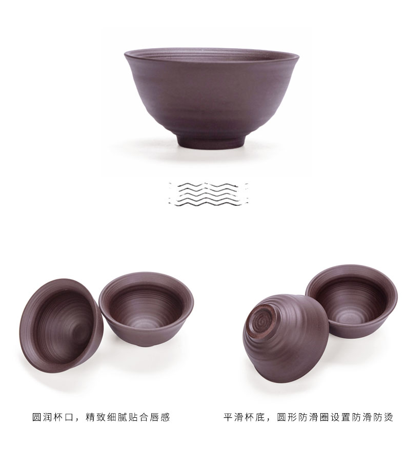 Violet arenaceous kung fu tea set automatic rotating lazy teapot teacup household creative ceramic tea an artifact