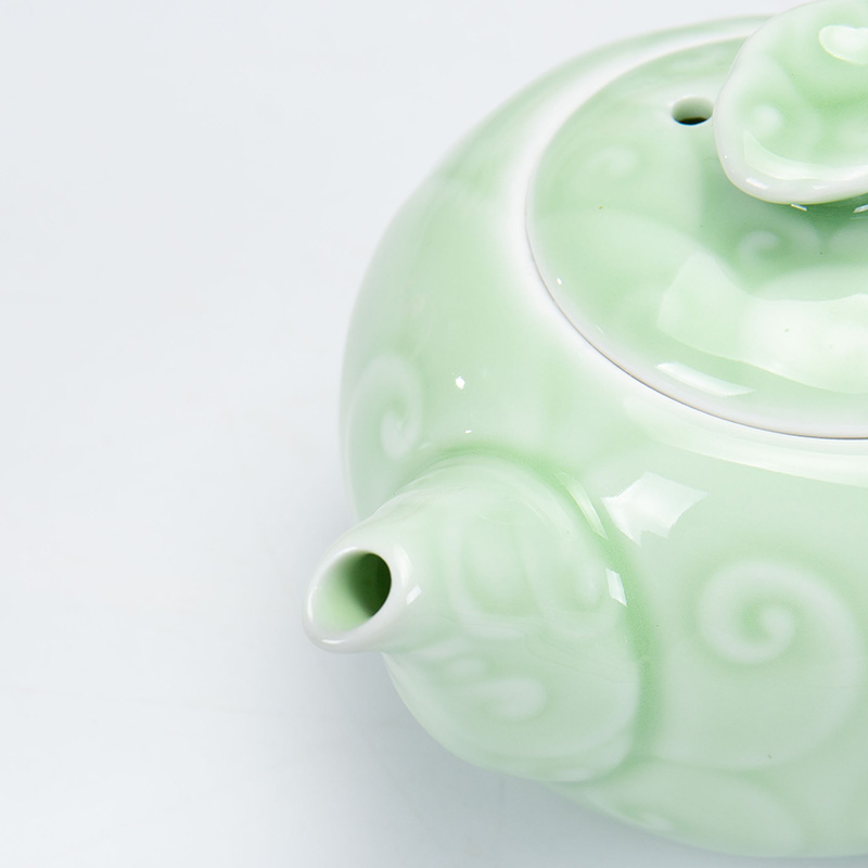 Jane quality household ceramic tea set round tea tray was simple kung fu tea small suit water dry mercifully consolidation
