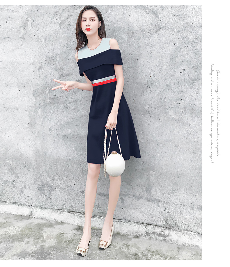 Mùa hè 2019 mới của phụ nữ nhỏ tươi đầm mùa hè không tay từ vai váy mùa hè tuổi ngoại quốc khí chất nữ - Váy eo cao 	váy hạ eo	