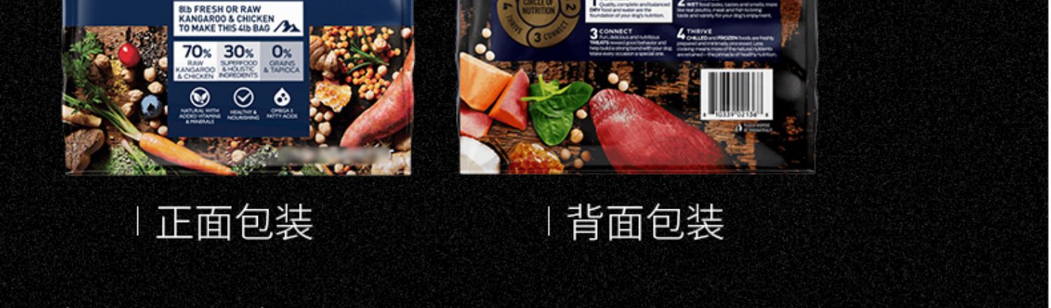 Billy + margotA nhập khẩu của Úc, không có công thức thịt chuột túi hoang dã, chó con, thức ăn cho chó trưởng thành, 9,07kg - Chó Staples thức ăn cho chó smartheart