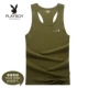 Playboy Summer Men Thanh niên Cơ sở Thể thao Vest Cotton Slim Cotton Thở Skinny Tide - Áo vest cotton