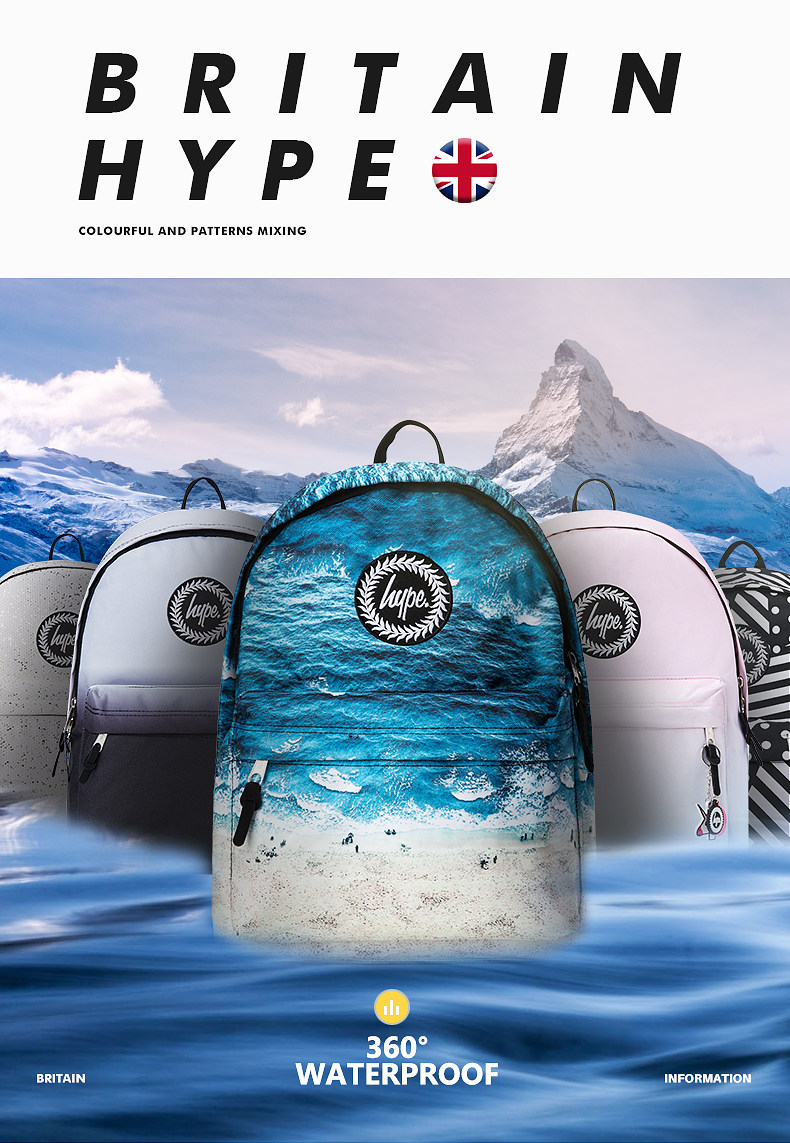 英国潮牌 Hype 时尚ins风双肩包 图1