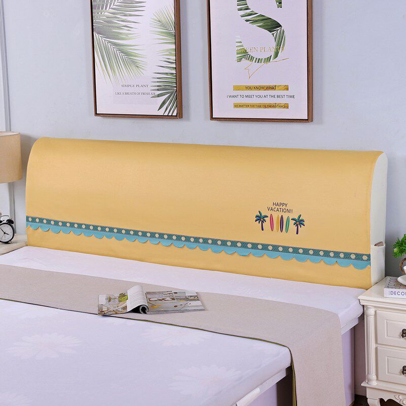 Bed head cover Nordic simple universal all-inclusive wooden bed back cover elastic protective cover universal soft bag dust cloth