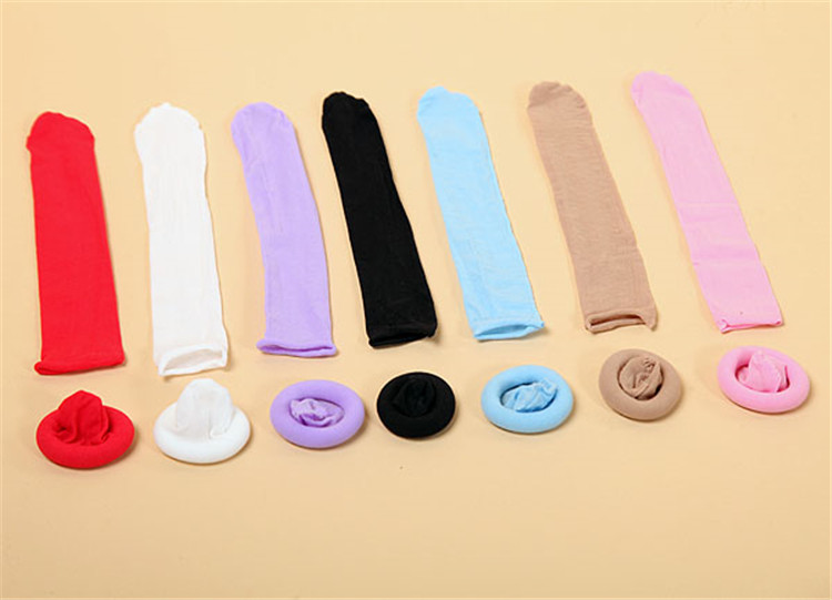 All-meter men's seamless silk stocking JJ cover ultra-thin velvet without side slit men's silk stocking sleeve JJ DD sleeve