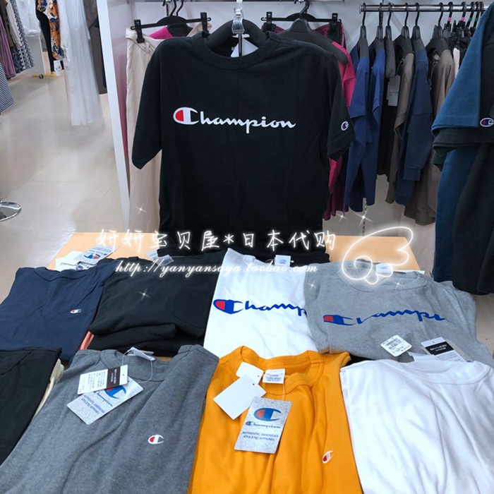 Spot Japan Buy Champion Champion Day Edition Small C embroidery LOGO short sleeve T-shirt Long sleeves