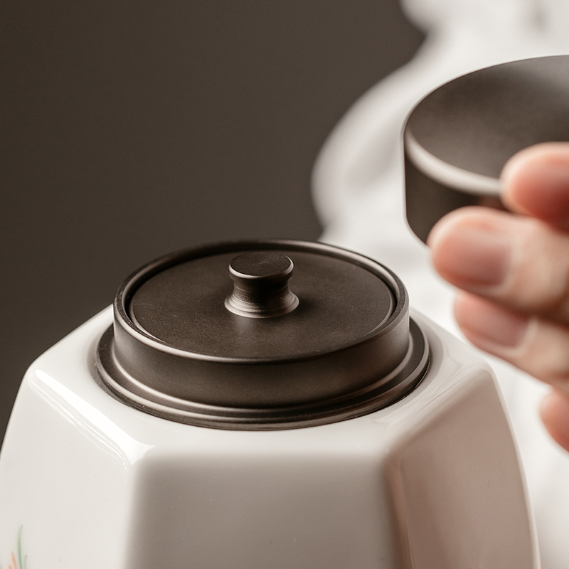 The Self - "appropriate content of jingdezhen hand - made caddy fixings Chinese seal pot receives Japanese tea pot ceramics