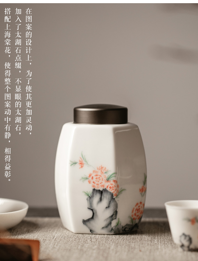 The Self - "appropriate content of jingdezhen hand - made caddy fixings Chinese seal pot receives Japanese tea pot ceramics