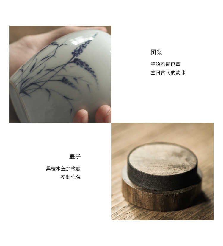Japanese ebony cover small caddy fixings sealing ceramic tea pot home to restore ancient ways small POTS of tea storage tanks