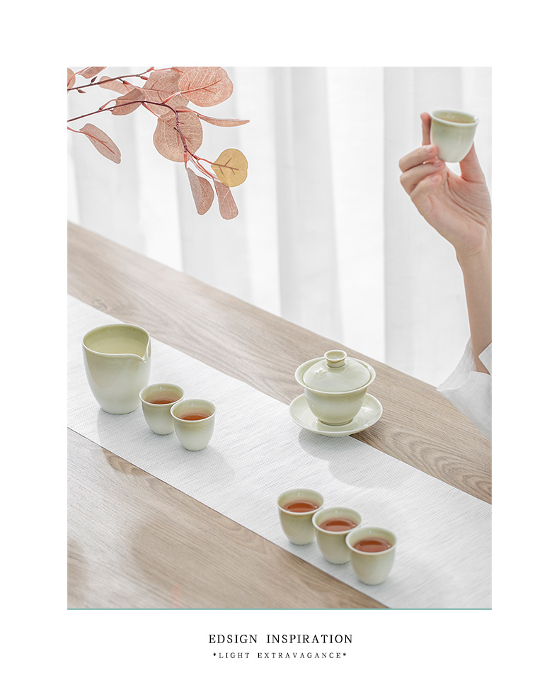 The Self - "appropriate plant ash content manually jingdezhen ceramic sample tea cup tea cups suit contracted Japanese kung fu