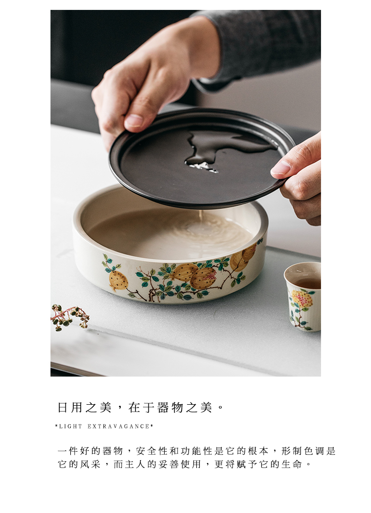 The Self - "appropriate content of jingdezhen hand - made pomegranate pot of bearing dry mercifully Taiwan zen Japanese water dry mercifully water tea restoring ancient ways