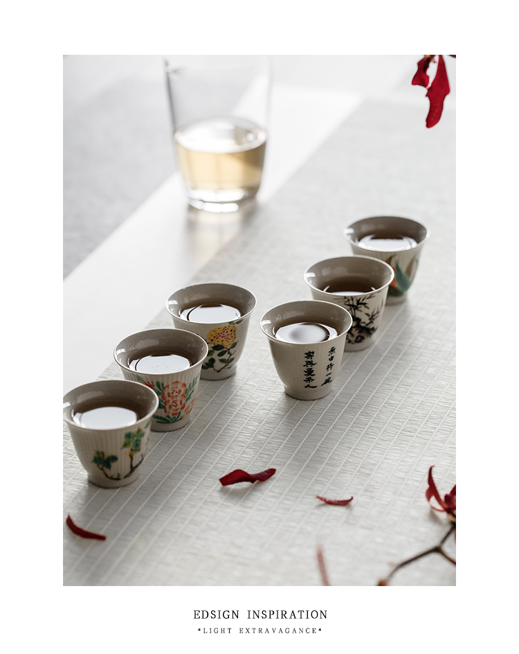 The Self - "appropriate content of jingdezhen sample tea cup hand - made ceramic mashup restoring ancient ways single cup small cups kunfu tea tea cups