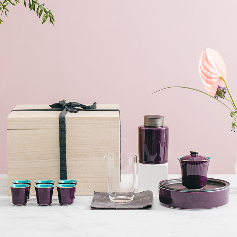 The Self - "appropriate content palace restoring ancient ways platycodon grandiflorum purple tureen single cup bowl jingdezhen kung fu tea set manually