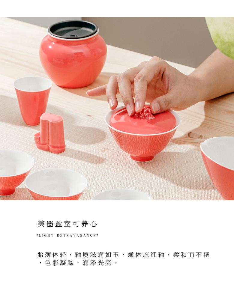 The Self - "appropriate content carmine tureen jingdezhen manual single cup bowl tea Japanese kung fu tea set