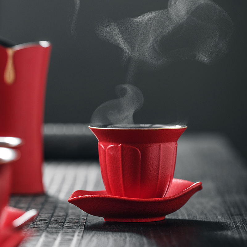 The Self - "appropriate material sample tea cup kung fu tea cup pure color contracted Japanese jingdezhen ceramic cups single CPU