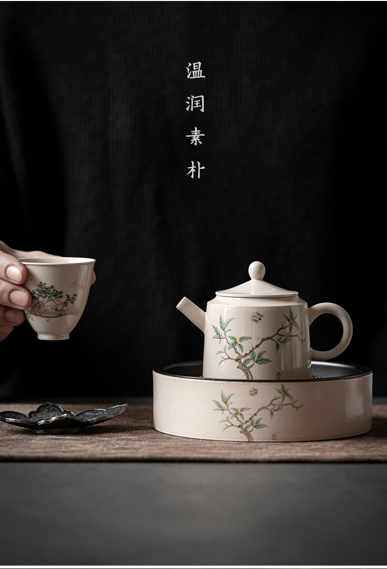 The Self - "appropriate content teapot tea jingdezhen ceramic teapot single pot of restoring ancient ways of household little teapot Japanese single