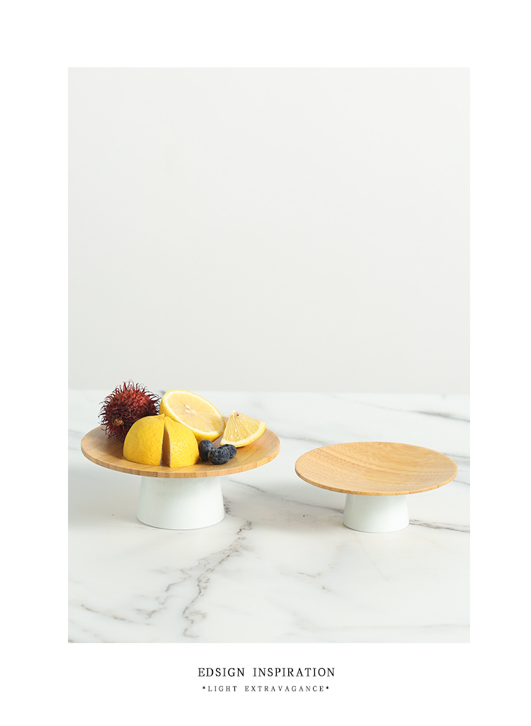 The Self - "appropriate content Japanese bamboo seasoned millet mush point of plate all the creative fruit bowl tea zero with dry fruit tray ceramic base