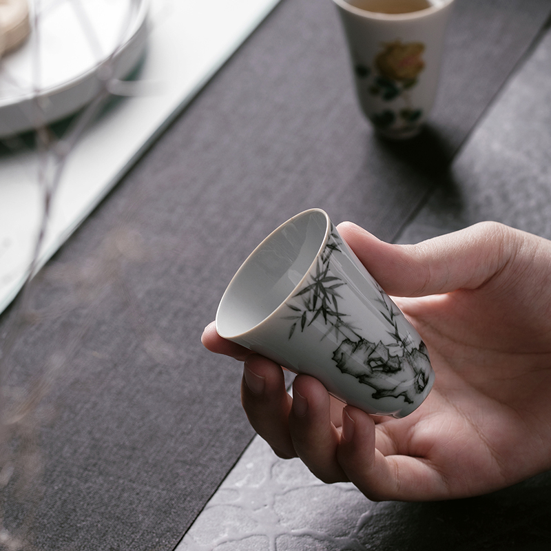The Self - "appropriate content of jingdezhen manual master cup cup sample tea cup hand - made ceramic tea cups Japanese restoring ancient ways