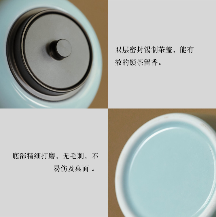 The Self - "appropriate content of jingdezhen caddy fixings POTS sealed as cans of child sealed ceramic jar with cover with tin lid