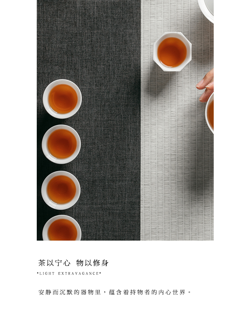 The Self - "appropriate physical inverse white cup sample tea cup household noggin Japanese jingdezhen ceramic masters cup kung fu tea set