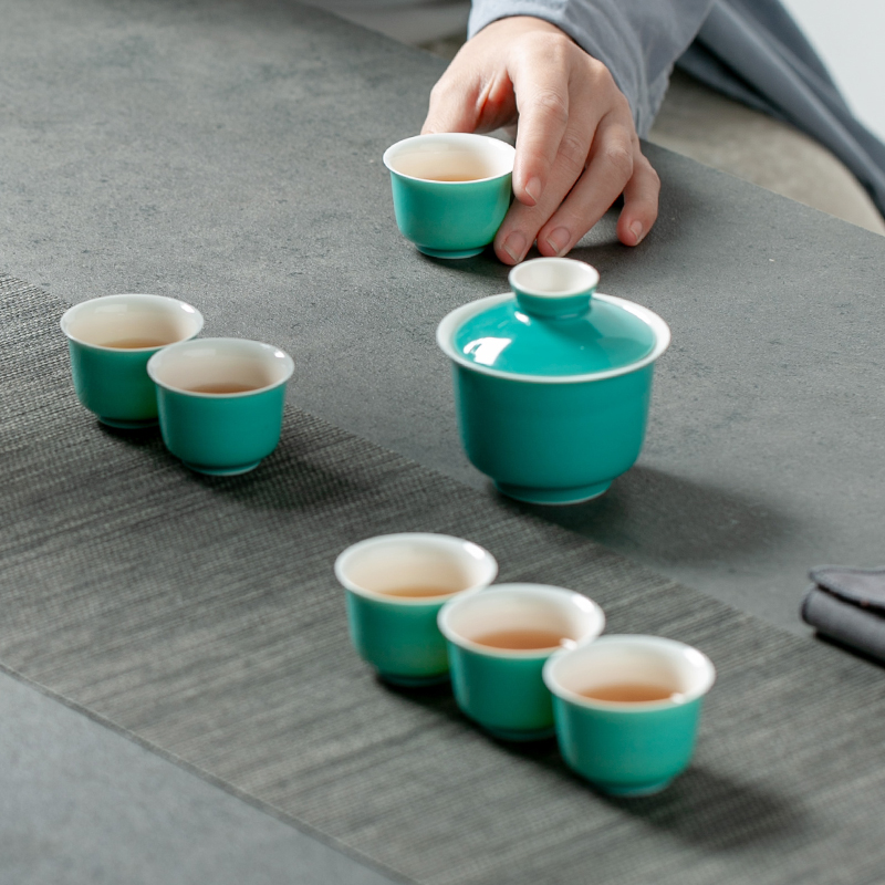 The Self - "appropriate content turquoise sample tea cup thin foetus jingdezhen ceramic cups kung fu tea set single cup small cups