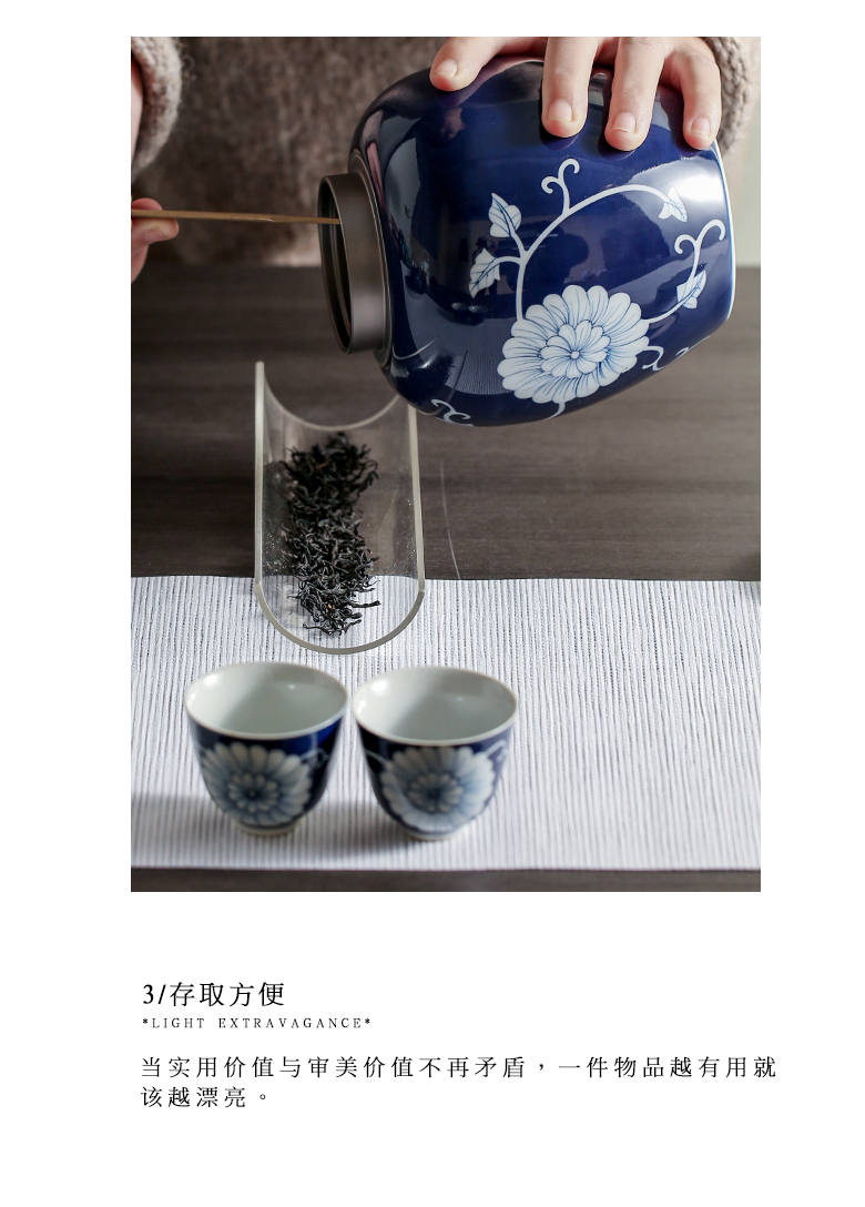 The Self - "appropriate content ceramic tea pot of green tea tin cover ceramic POTS of tea pot storage tanks tank sealing box