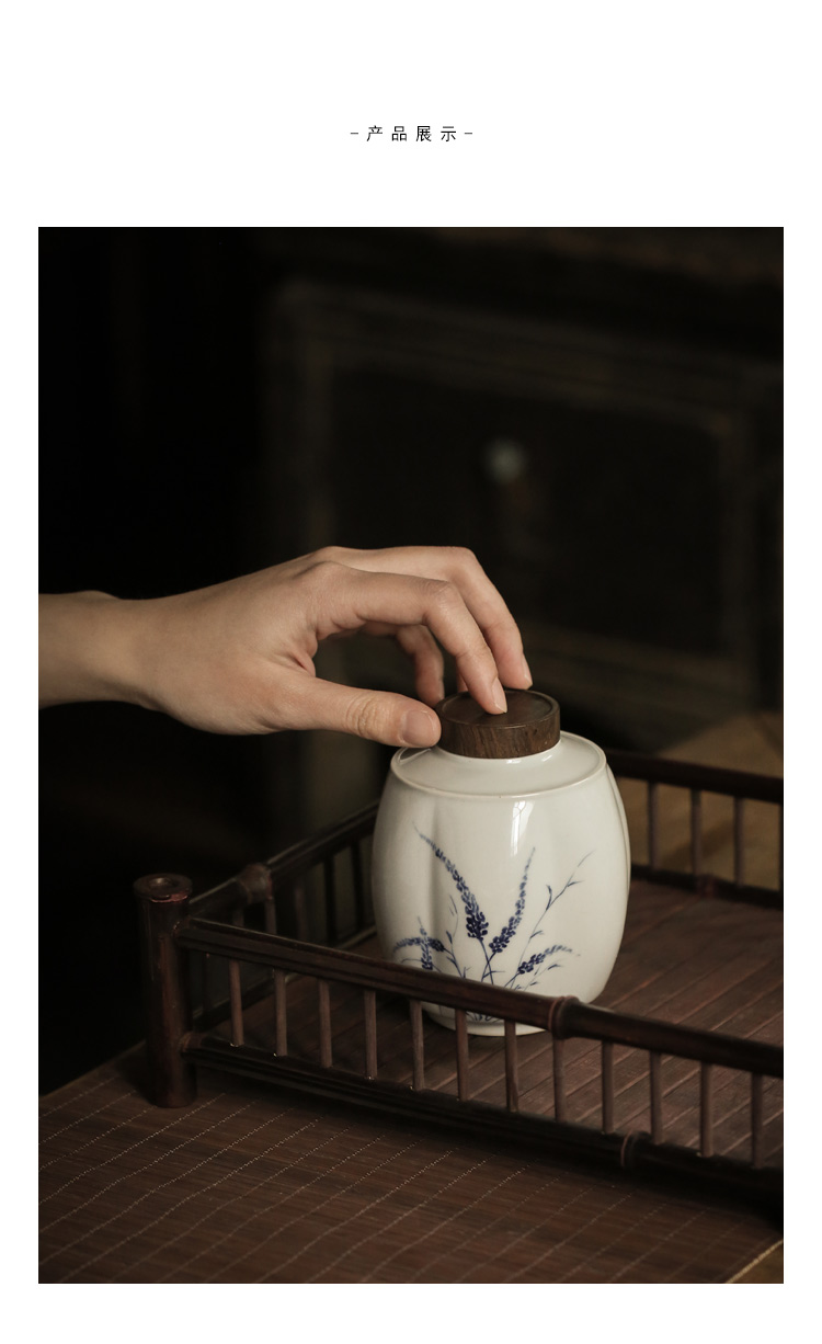 Ebony cover caddy fixings household sealed tank, a Japanese tea warehouse ceramic POTS in restoring ancient ways ceramic storage tanks