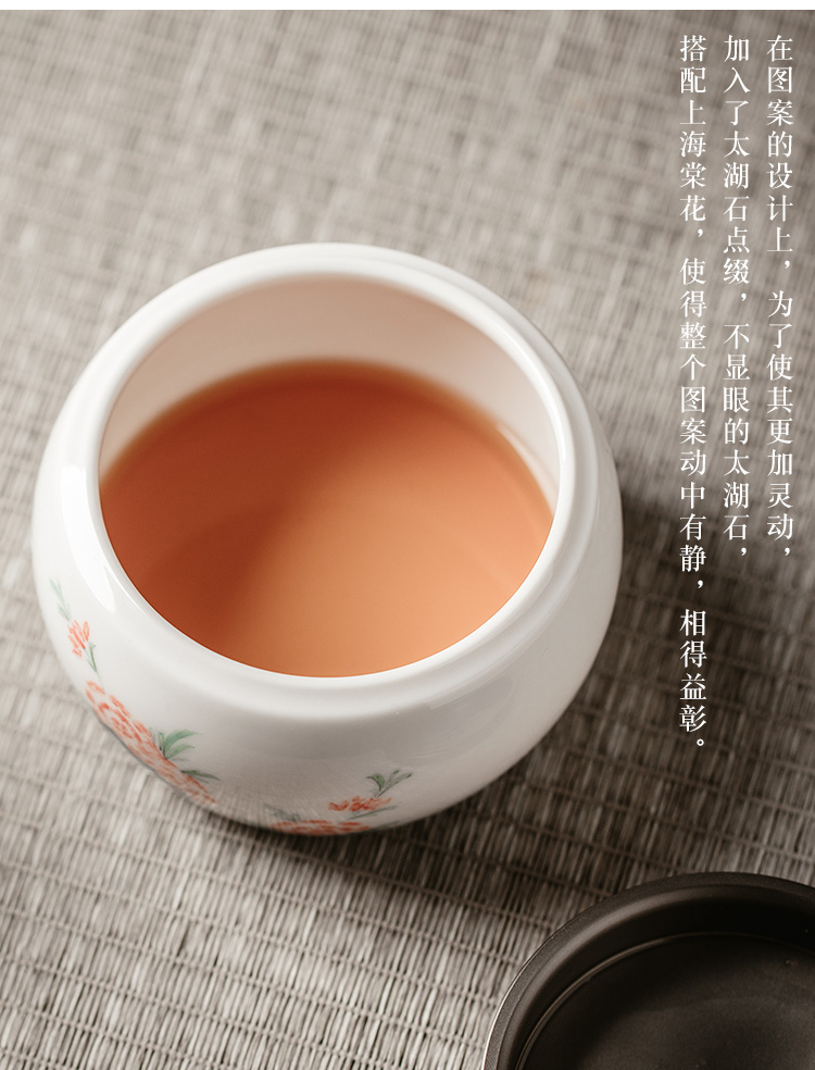 The Self - "appropriate content of jingdezhen hand - made built in hot water bucket tin cover water jar tea cup washing dry wash tea accessories kung fu