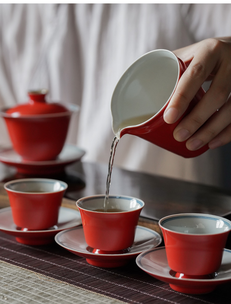 Ebony dry tea plate of kung fu tea tea set home office with a complete set of ceramic tea tureen