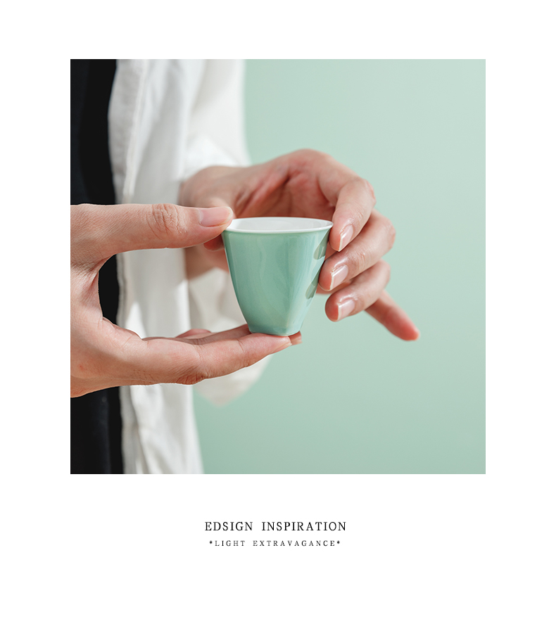The Self - "appropriate content cyan kung fu tea cups manual sample tea cup ceramic cups masters cup Japanese home